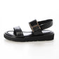 【新品預訂】日本製 Launa Lea 雙皮帶金屬3.5cm厚底涼鞋(630)(黑色 / Black）