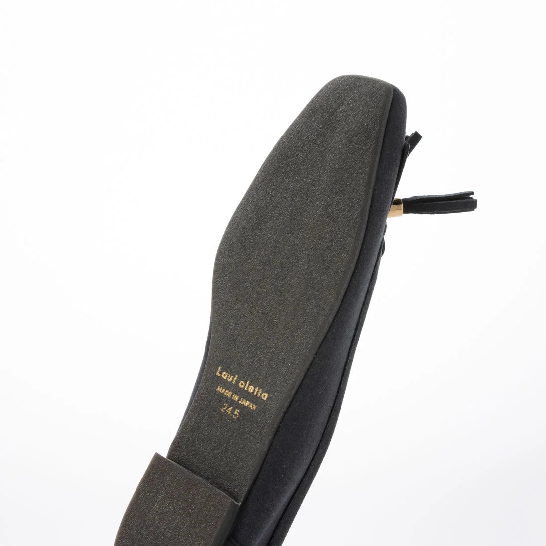 【新品預訂】日本製 Lauf Oletta 鑲邊流蘇設計的氣質平底鞋(LH120 Navy-S) (深藍色)