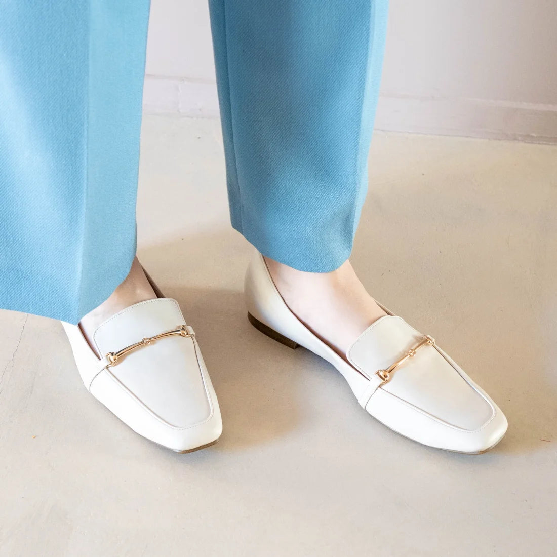 日本製 Launa Lea 時尚金扣配飾 Loafer (0457) Ivory