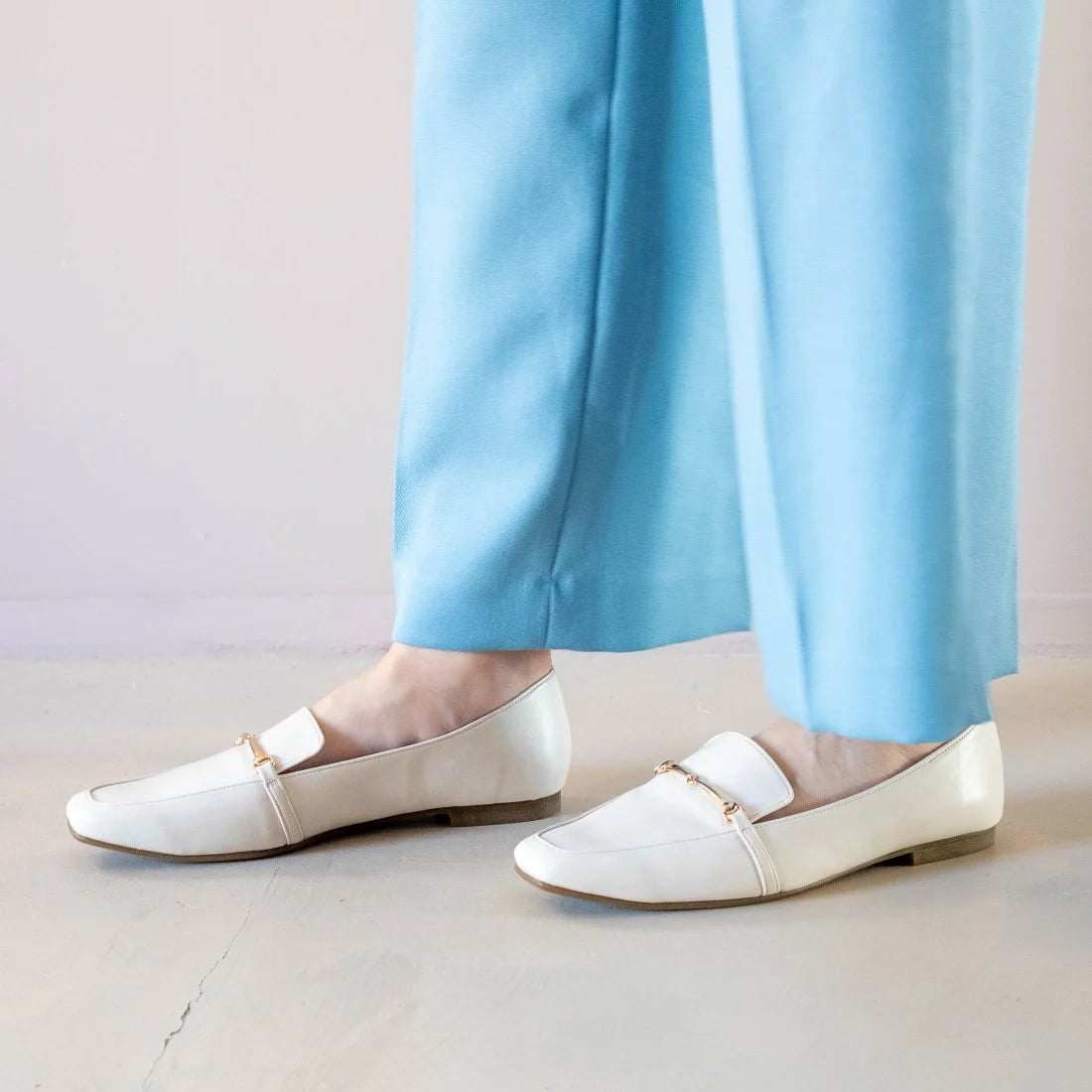 日本製 Launa Lea 時尚金扣配飾 Loafer (0457) Ivory