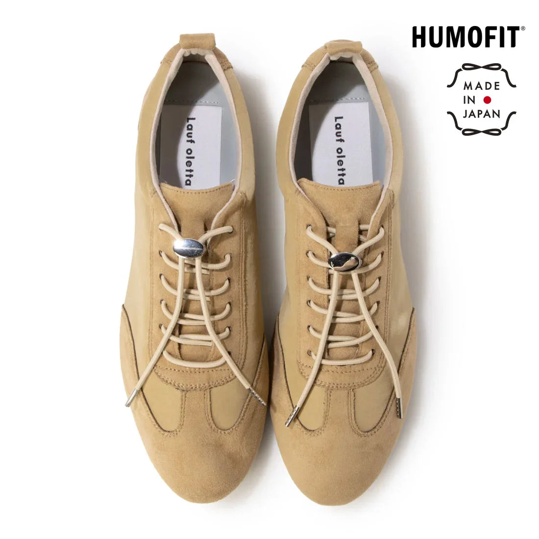 【新品預訂】日本製 Lauf Oletta    彈性鞋帶輕盈運動鞋(LH105A BEIGE-S) (杏色)