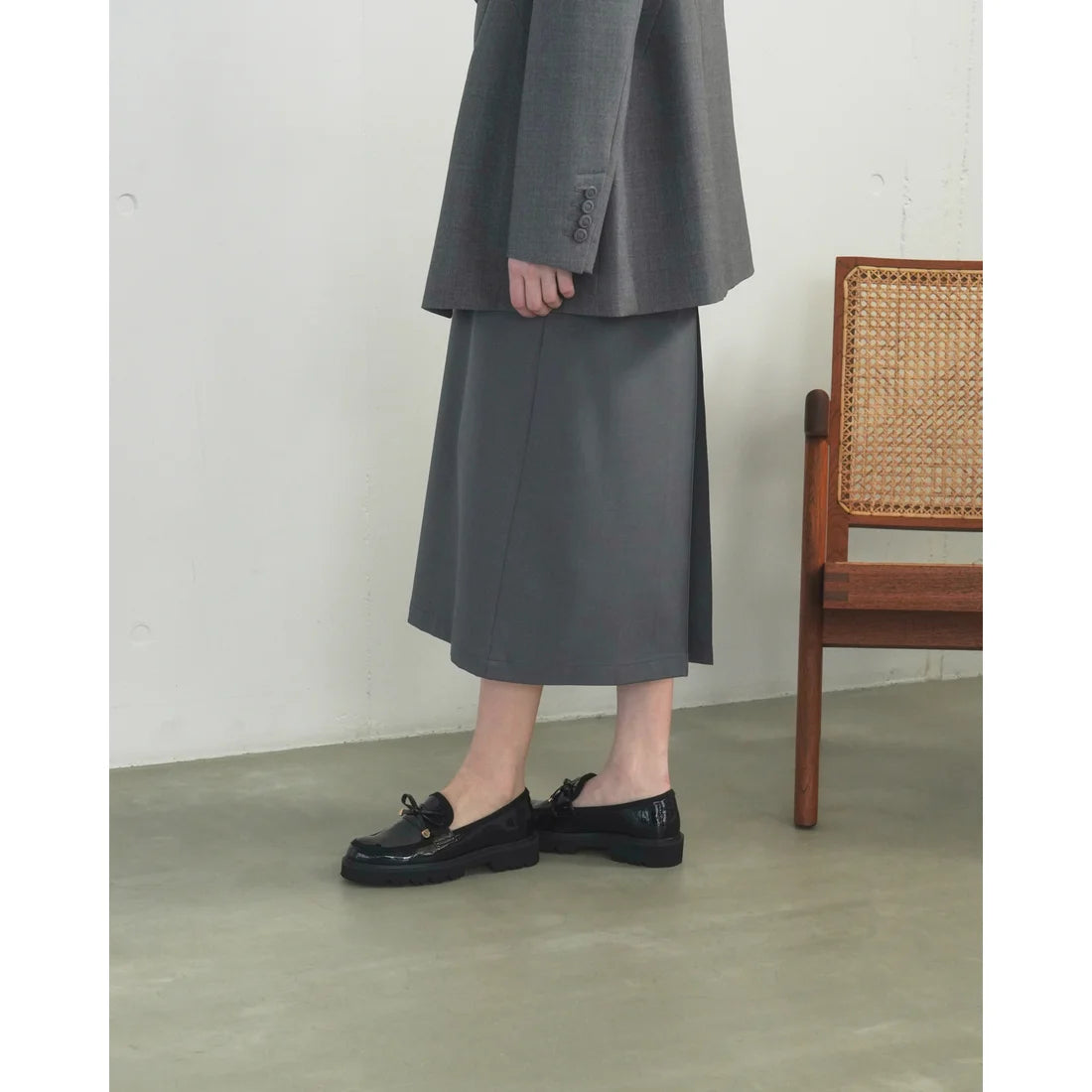 【新品預訂】日本製Emma Francis   [All Weather] 全天候 蝴蝶結樂福鞋（黑色光滑）( 2002f E101) BLK