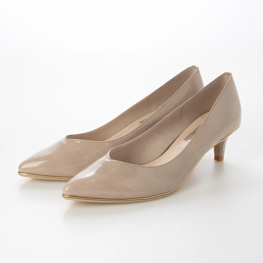【新品預訂】日本製 Launa Lea Rich 5cm Gold Line高跟鞋 (80009F) (米灰色E / Greige E)