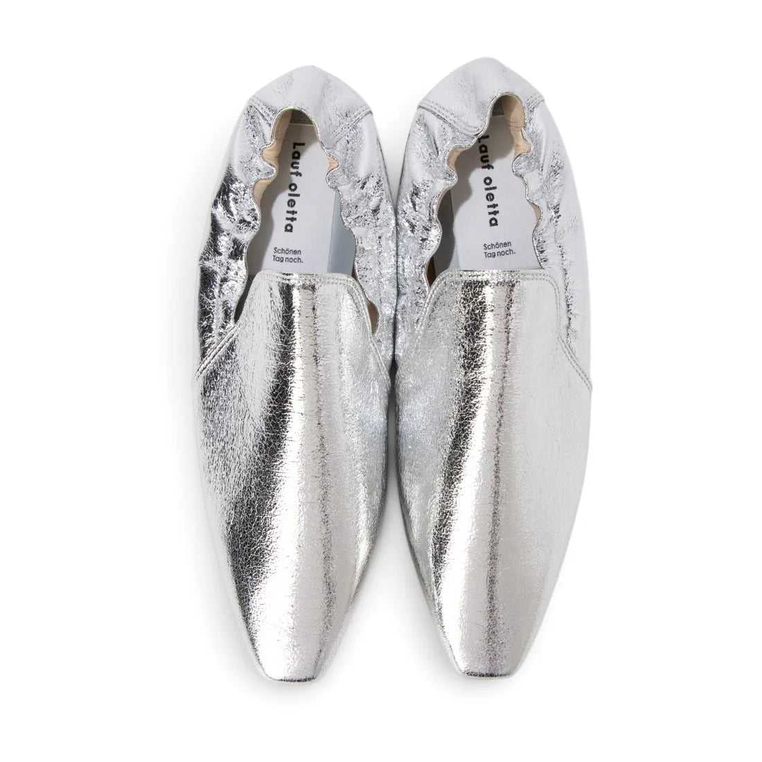 【新品預訂】日本製 Lauf Oletta  [All Weather] 全天候 柔軟褶皺平底鞋（LRP143 SILVER）