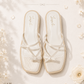 【新品預訂】日本製 Launa Lea 交叉蝴蝶結平底涼鞋(625)(淺杏色/ L Beige Z)
