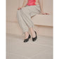 日本製【珍珠色調防水】Emma Francis 真皮 圓頭平底芭蕾舞鞋(02b-L M101)(Black Leather Mylar)（ブラック レザーマイラー）