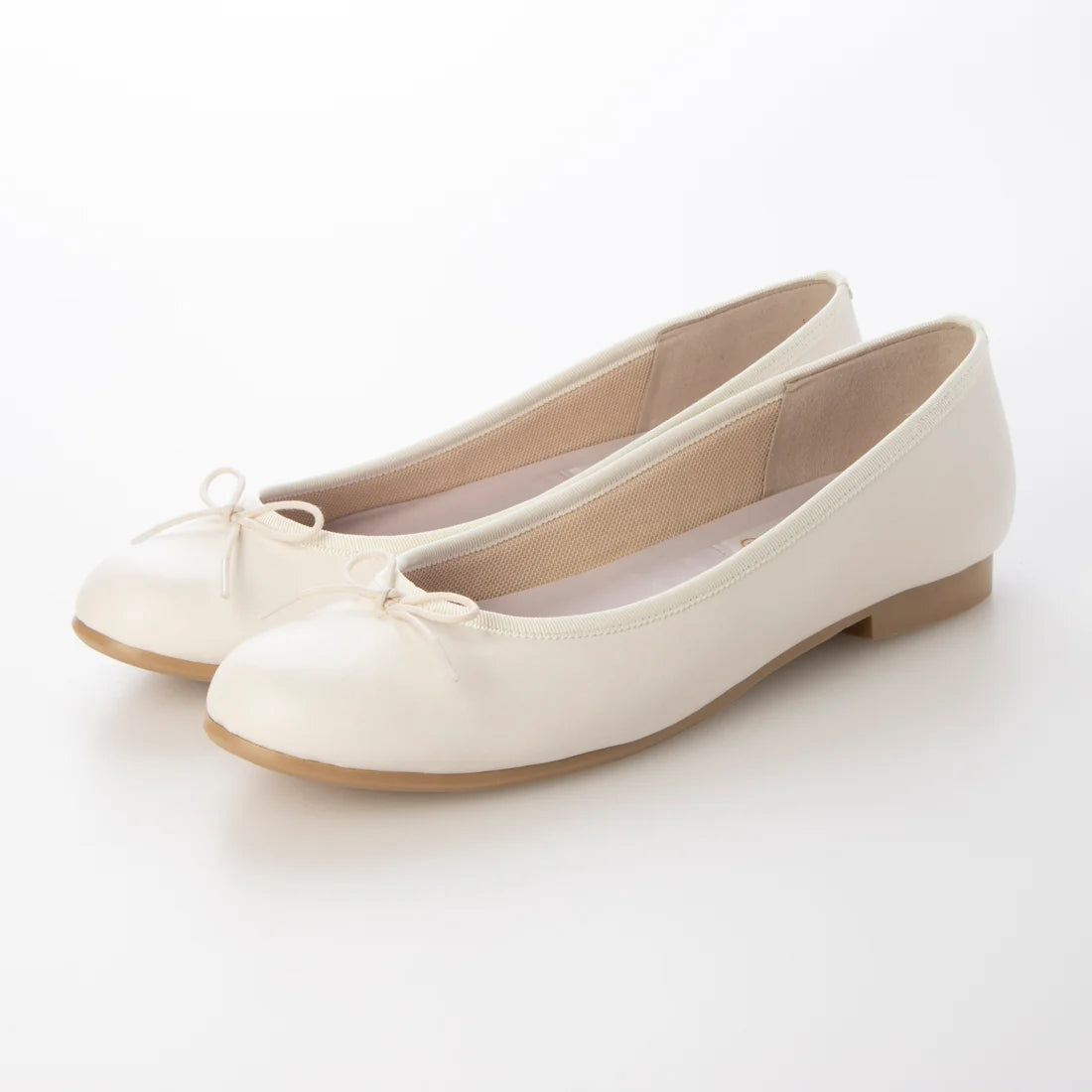 日本製 Launa lea 蝴蝶結圓頭啞面芭蕾晴雨鞋( RB1001A ) (白色/White)