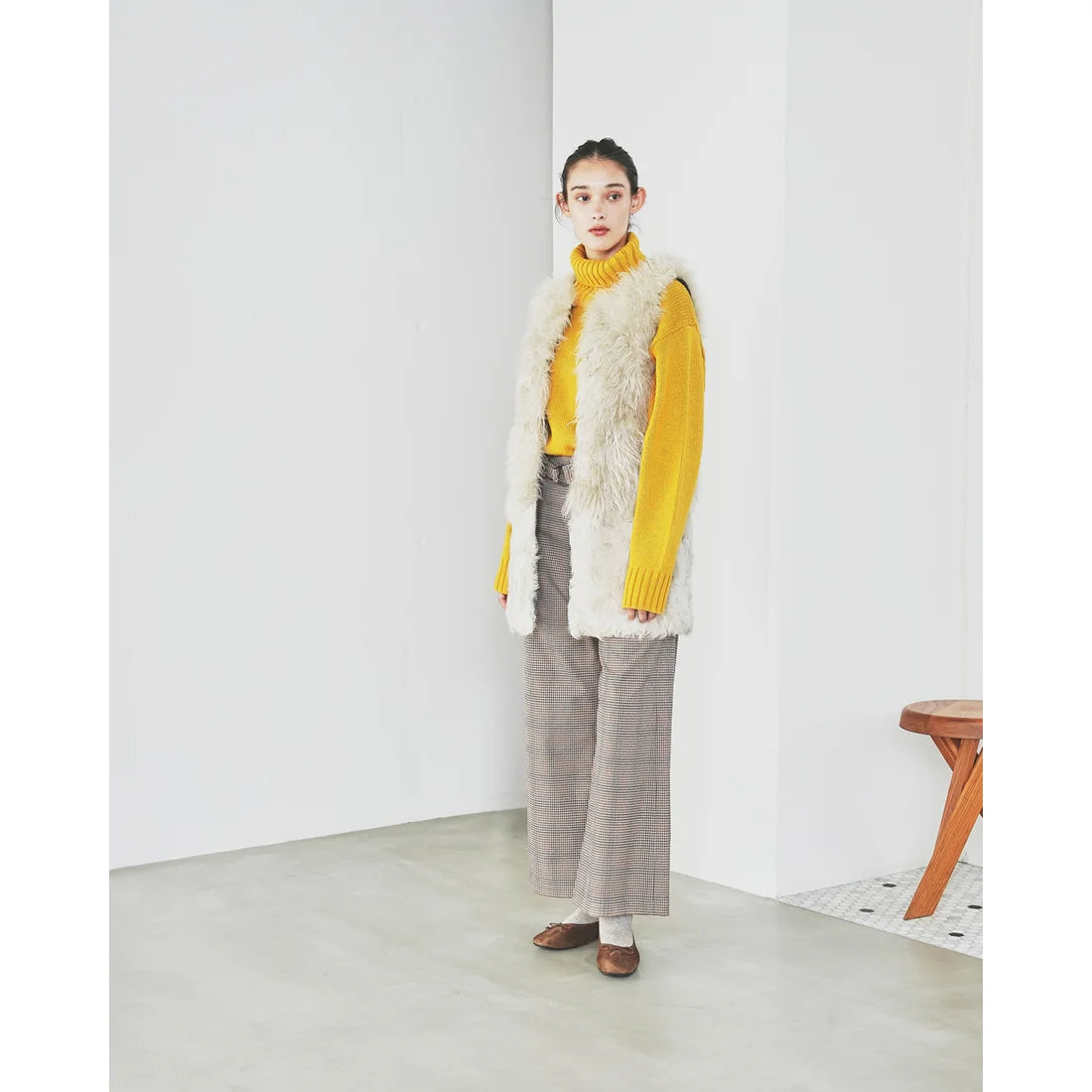 【新品預訂】日本製 [晴雨兼容] Emma Francis 平底芭蕾舞鞋 (棕色絨面) (03y-L S105 )BRN
