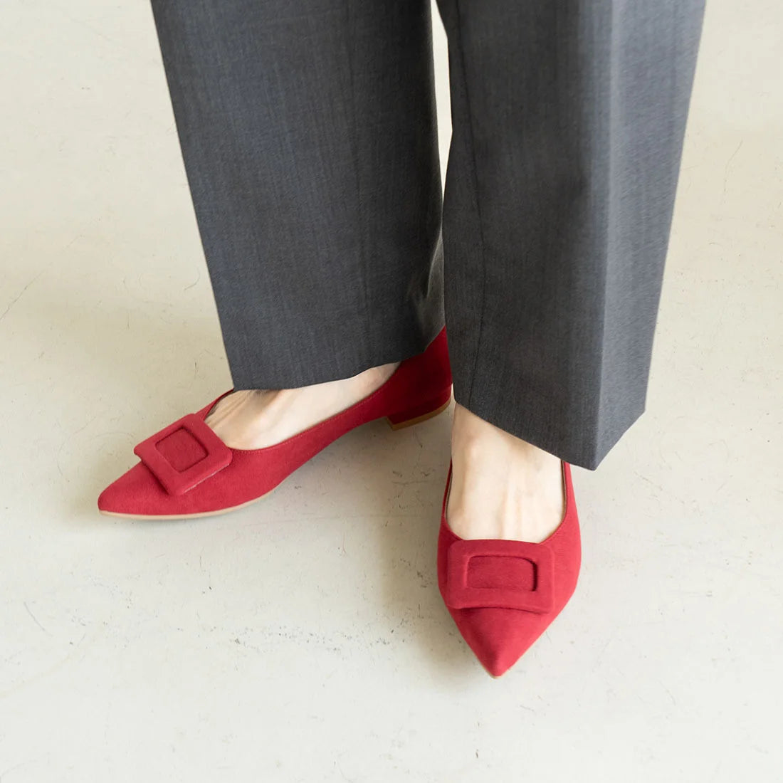 日本製 Launa lea 扣尖頭高跟鞋 (459A) (黑色/ Black)