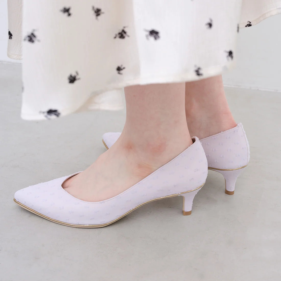 【新品預訂】日本製 Launa Lea Rich 5cm Gold Line高跟鞋 (80009F) (薰衣草Z / Lavender Z)
