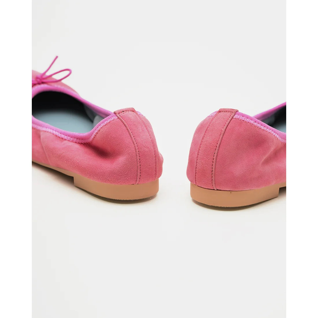 日本製【珍珠色調防水】Emma Francis 真皮 尖頭平底芭蕾舞鞋(01b-L S143)(Dark Pink leather suede) （ダークピンク レザースエード）
