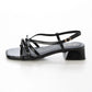 【新品預訂】日本製 Launa Lea 3.5cm踭 迷你蝴蝶結綁帶涼鞋 (628)(黑色/ Black)