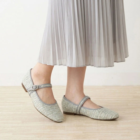 【新品預訂】日本製 Lauf Oletta 方頭織物材質瑪莉珍鞋 (LH115 MINT-Z) (薄荷綠色)