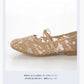 【新品預訂】日本製 Launa Lea 花卉蕾絲漁網芭蕾舞鞋 (B7612A)(摩卡色 / Mocha Z)