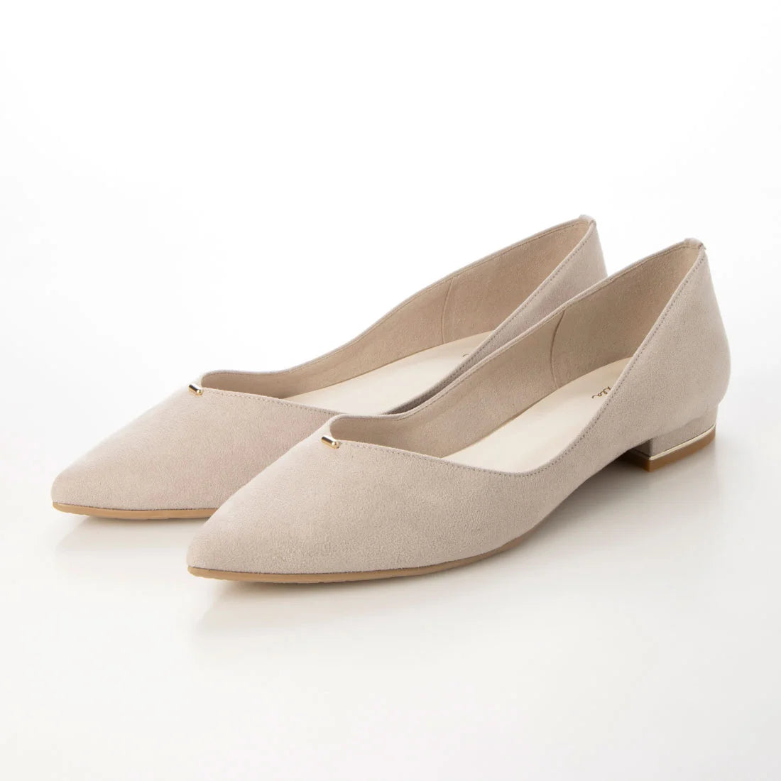 日本製 Launa lea 側切平跟高跟鞋 (492) ( 淺杏色／L Beige S )