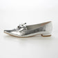 【新品預訂】日本製 Launa lea 尖頭蝴蝶結平底鞋（615）(銀色 / Silver)