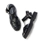 【新品預訂】日本製 Lauf Oletta T型帶3cm厚底涼鞋 (LP148 Black)(黑色)