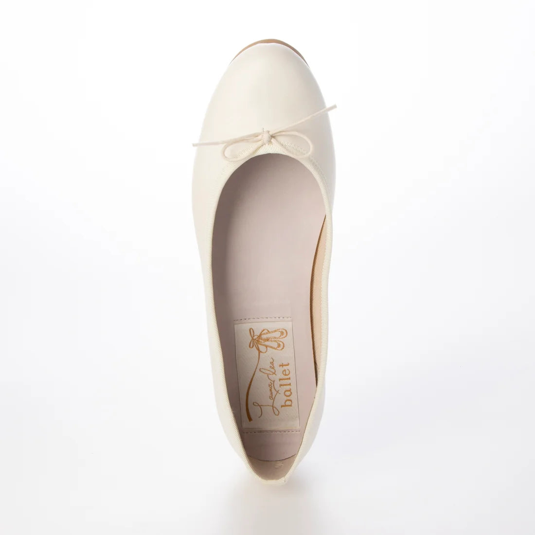 日本製 Launa lea 蝴蝶結圓頭啞面芭蕾晴雨鞋( RB1001A ) (白色/White)
