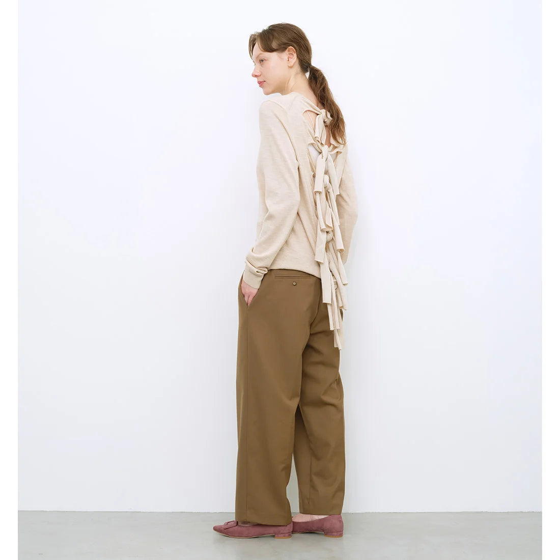 【新品現貨】日本製 Launa lea 扣尖頭平底鞋 (459C) ( 藕粉色 / Mauve-S )