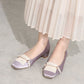 日本製 Launa lea 方頭珍珠流蘇低跟鞋 (0503) Lavender Z