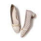 日本製 Launa lea 方頭珍珠流蘇低跟鞋 (0503) Pink Beige Z