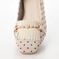 日本製 Launa lea 方頭珍珠流蘇低跟鞋 (0503) Pink Beige Z