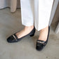 日本製 Launa lea 方頭珍珠流蘇低跟鞋 (0503) Pink Beige Z