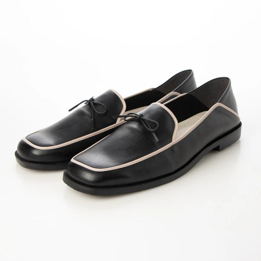 日本製 Launa Lea 蝴蝶結方頭 Loafer (0504) Black C