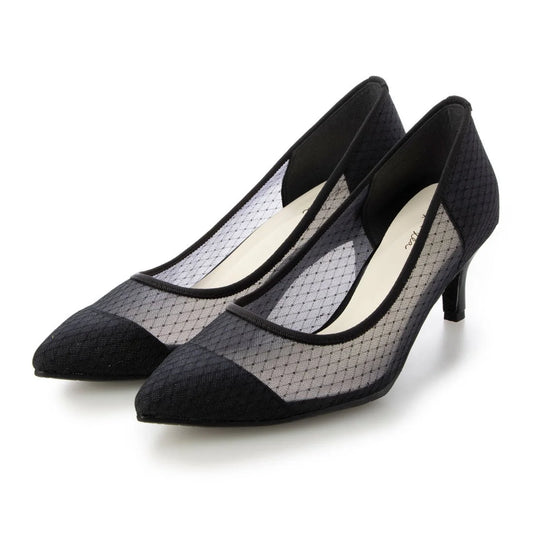 日本製 Launa Lea 輕紗尖頭高跟鞋 (0507) Black Z