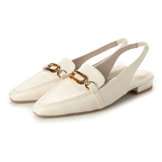 日本製 Launa Lea 方頭搭帶 Loafer (0508) Ivory