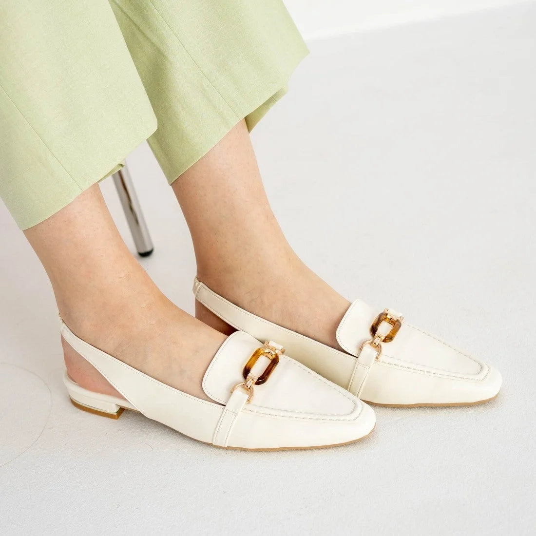 日本製 Launa Lea 方頭搭帶 Loafer (0508) Lavender