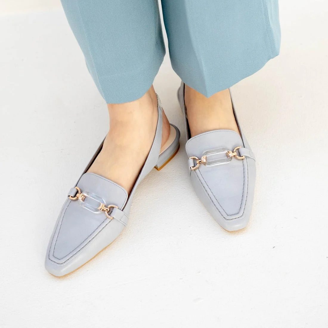 日本製 Launa Lea 方頭搭帶 Loafer (0508)