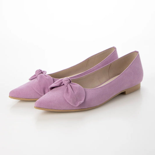 日本製 Launa Lea 尖頭絲帶平底鞋 (0509) Lavender S