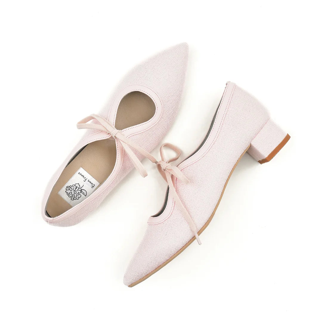 【新品預訂】日本製Emma Francis  3cm踭 經典蝴蝶結高跟鞋（淺粉色）(3002g-Z 145)