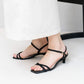 日本製 Launa Lea 雙交叉帶鞋跟涼鞋 (0517) Black S