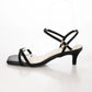 日本製 Launa Lea 雙交叉帶鞋跟涼鞋 (0517) Black S