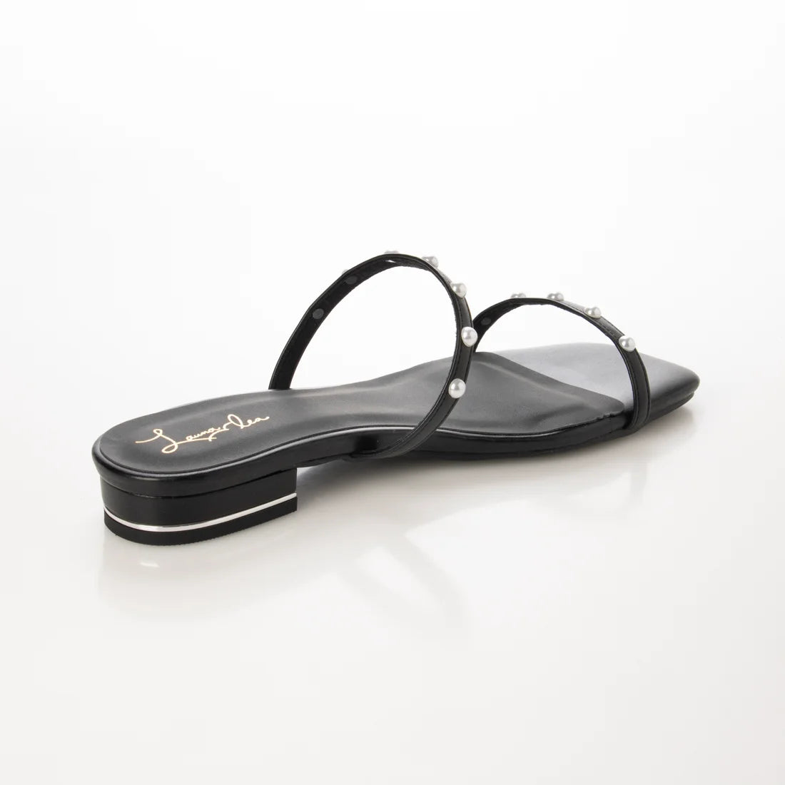 日本製 Launa Lea 珍珠雙帶涼鞋 (0518) Black