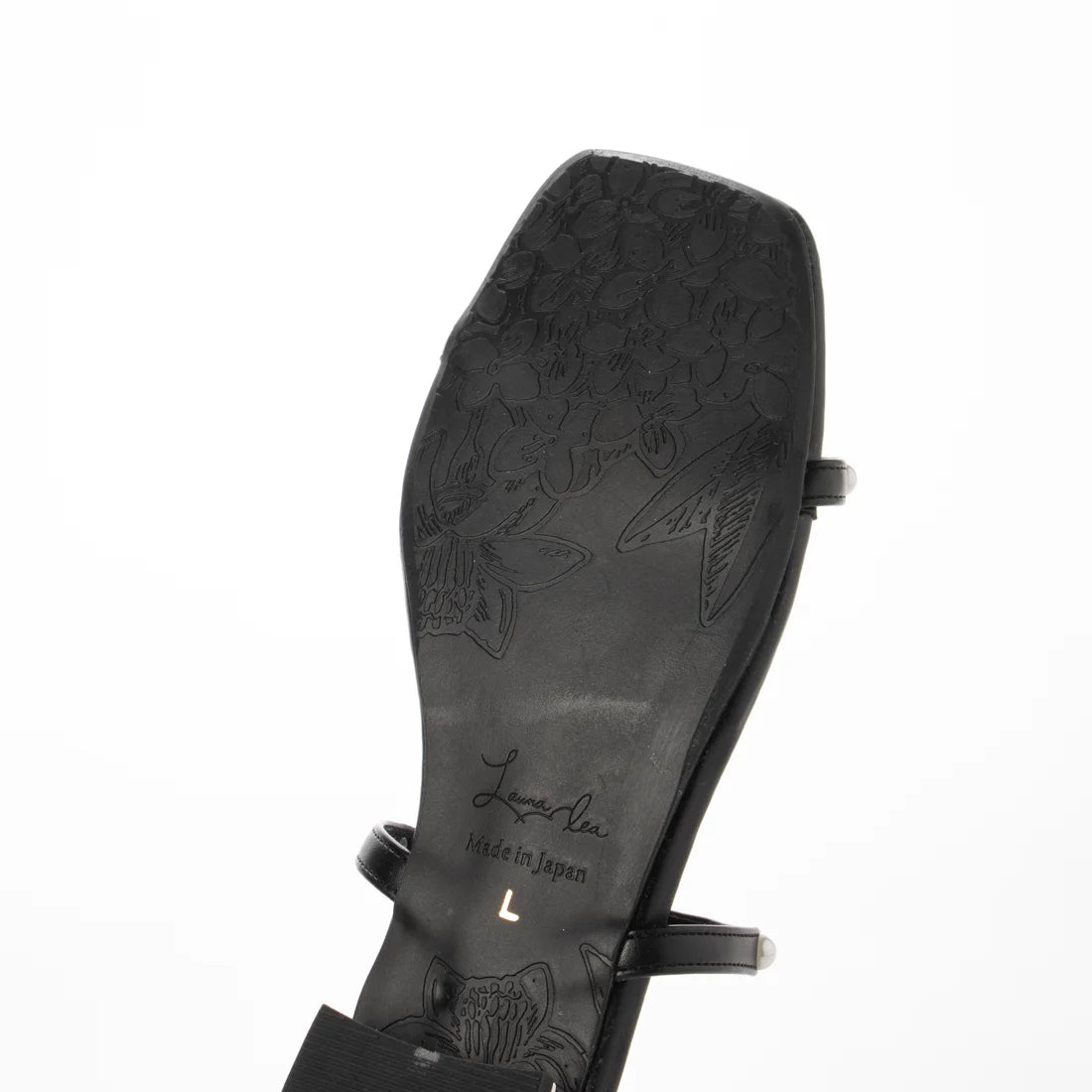 日本製 Launa Lea 珍珠雙帶涼鞋 (0518) Black