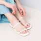 日本製 Launa Lea 珍珠雙帶涼鞋 (0518) White