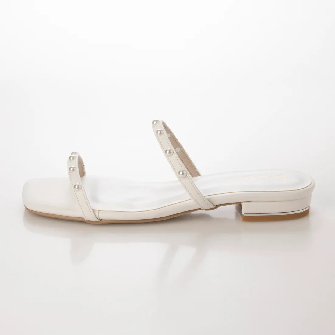 日本製 Launa Lea 珍珠雙帶涼鞋 (0518) White