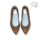 日本製【珍珠色調防水】Emma Francis 真皮 尖頭平底芭蕾舞鞋(01b-L S105)(Brown leather suede) （ブラウン レザースエード）