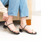 日本製 Launa Lea 2way 珍珠細帶涼鞋 (0519) Black