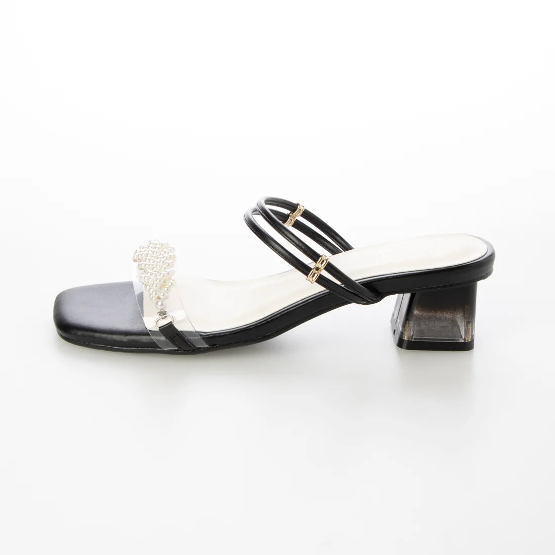 日本製 Launa Lea 2way 珍珠細帶涼鞋 (0519) Black