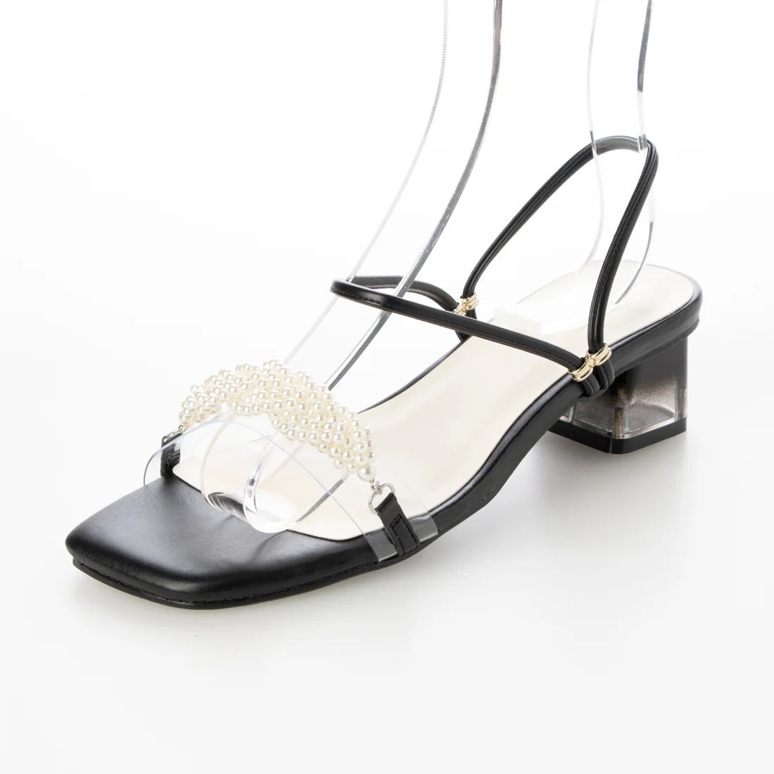 日本製 Launa Lea 2way 珍珠細帶涼鞋 (0519) Black