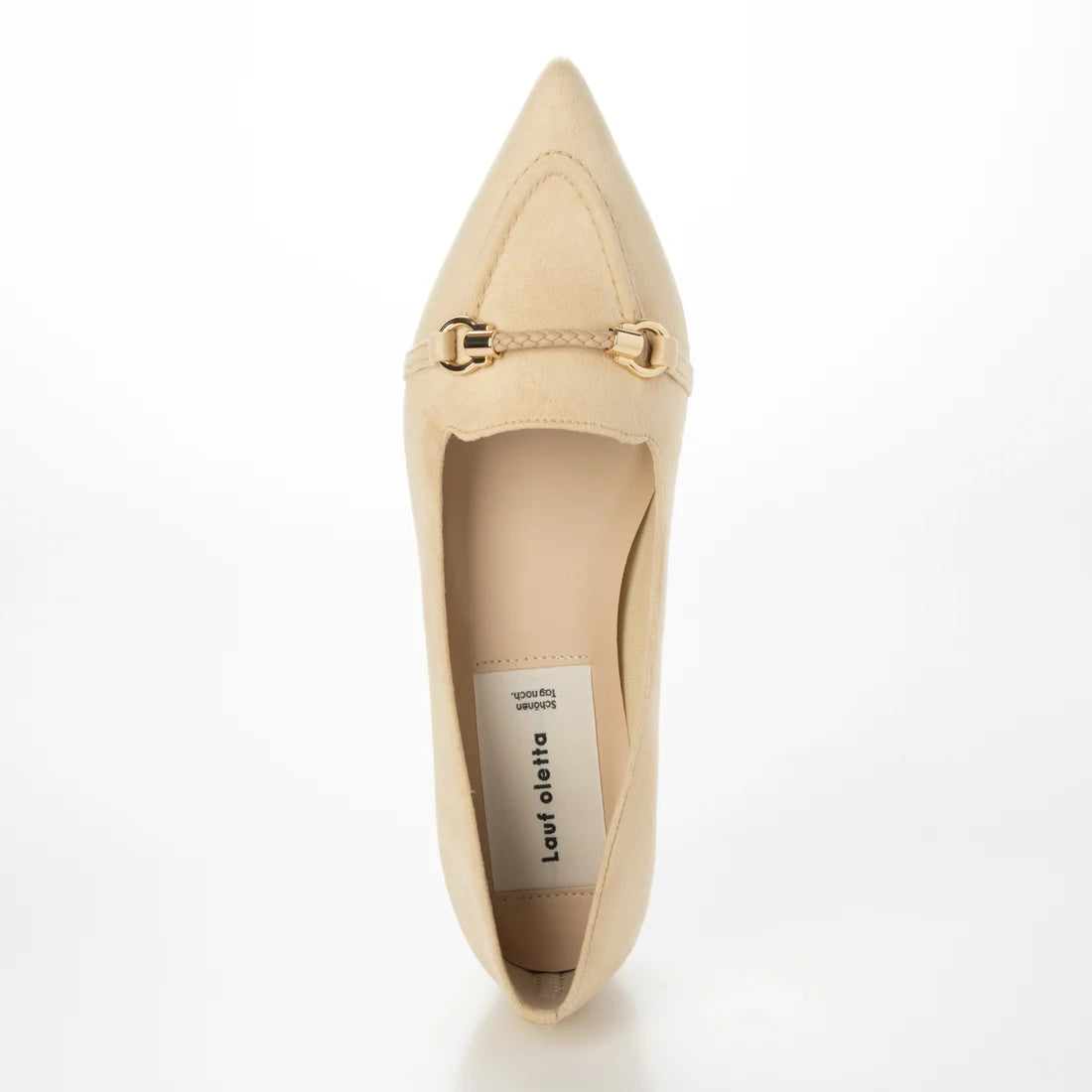 【新品預訂】日本製 Lauf Oletta 軟皮革編織繩平底鞋（LP146 BEIGE-S） (杏色)