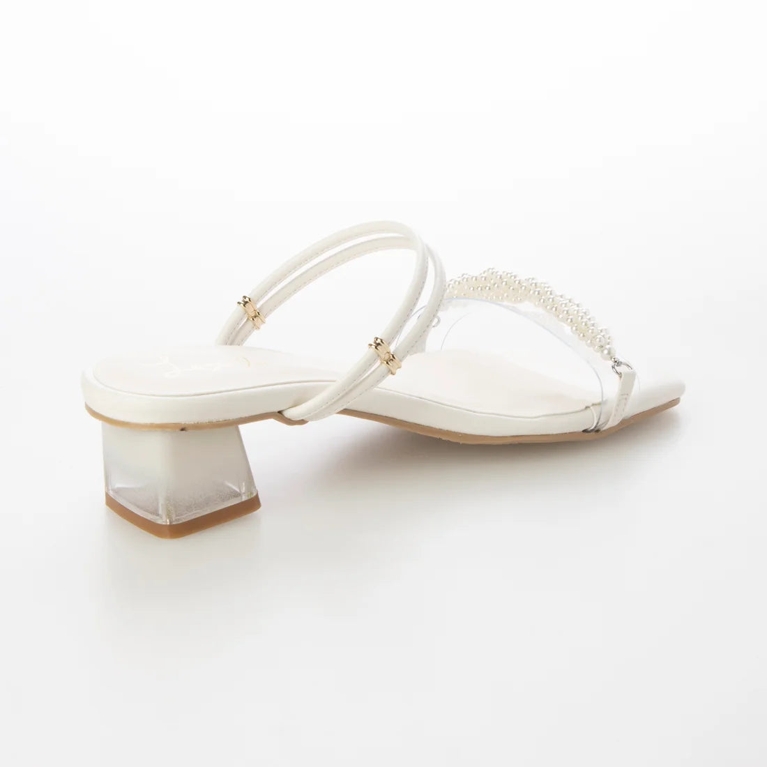 日本製 Launa Lea 2way 珍珠細帶涼鞋 (0519) Ivory