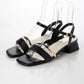 日本製 Launa lea 細方頭綁帶涼鞋 (0521) Black