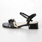 日本製 Launa lea 細方頭綁帶涼鞋 (0521) Black