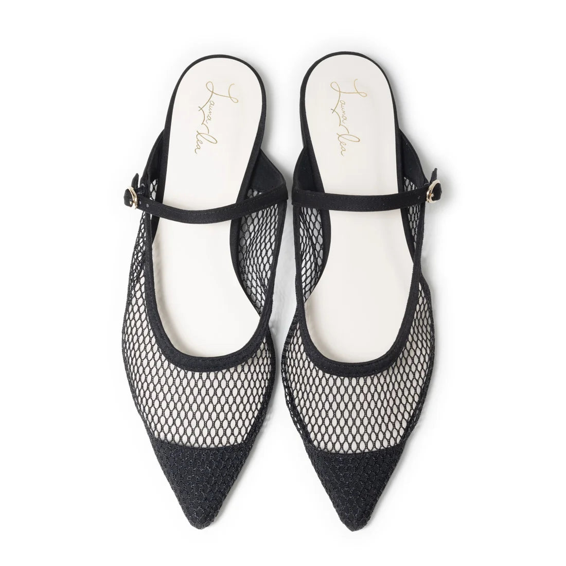 日本製 Launa lea 網面後開式平底涼鞋 (0522) Black Z