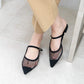 日本製 Launa lea 網面後開式平底涼鞋 (0522) Black Z